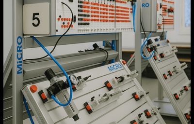 Electroneumática I - Estructura y componentes de circuitos electroneumáticos