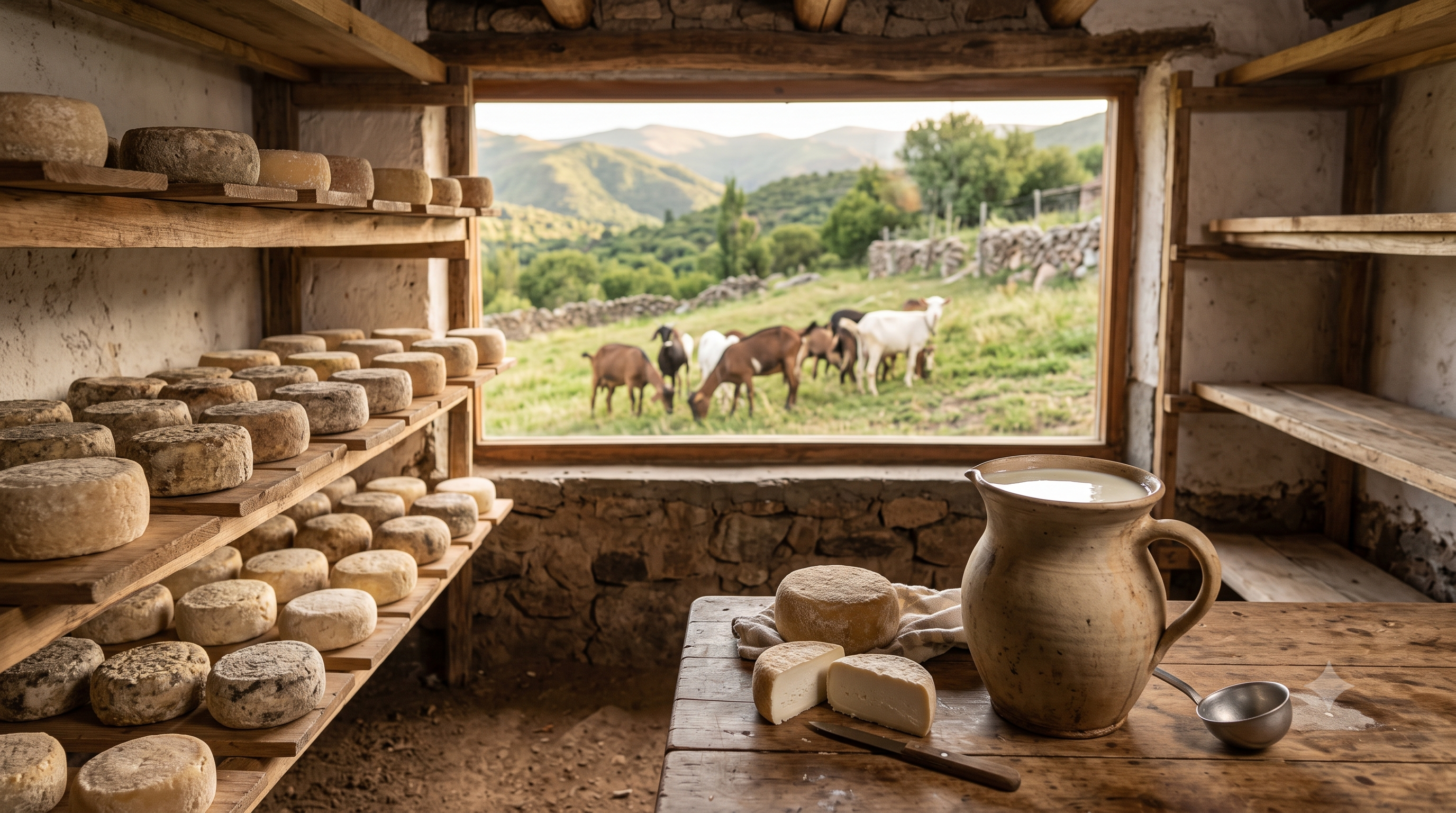 Del corral a la mesa — leche de cabra
